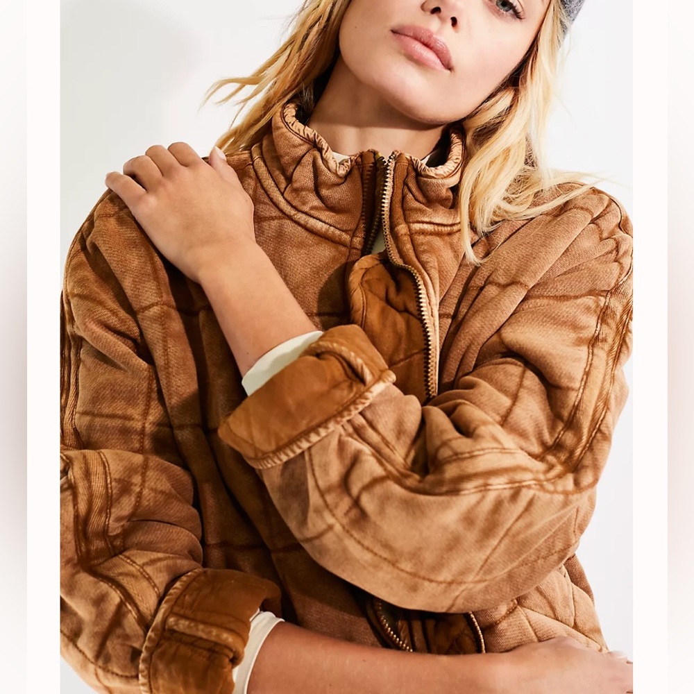 Free People Dolman Quilted Knit Jacket
